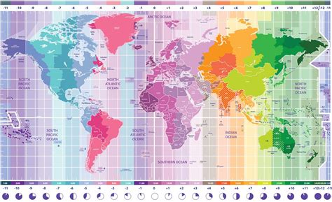MAP Time Zone Map Of The World